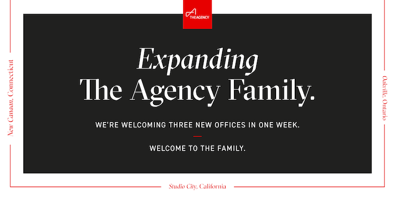The Agency Opens Three New Offices Coast to Coast
