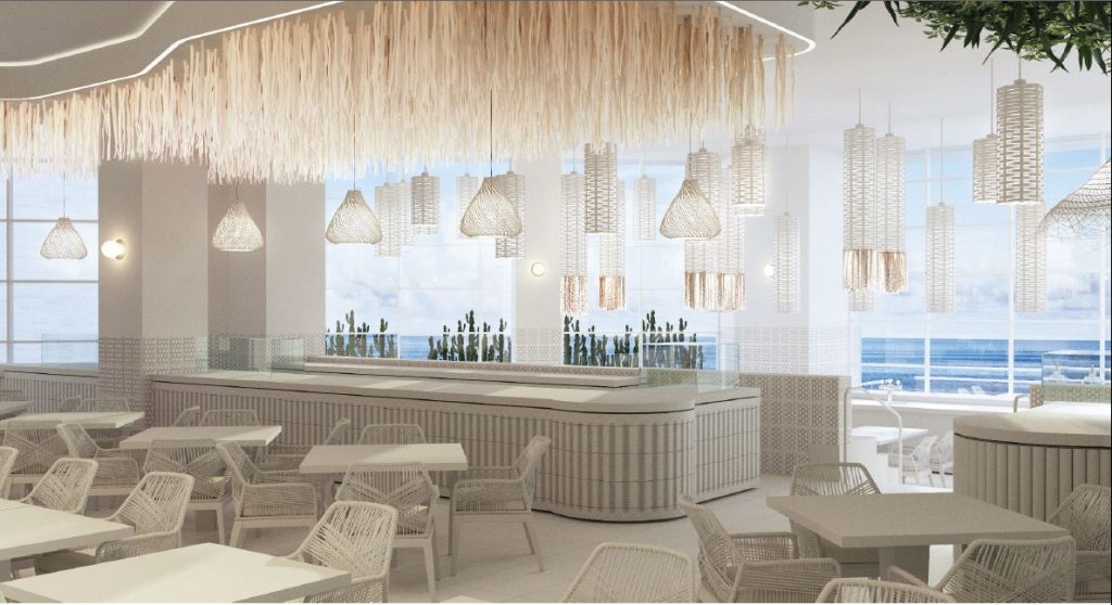 Interior renderings of a Cancun beachfront property, which The Agency is representing. 