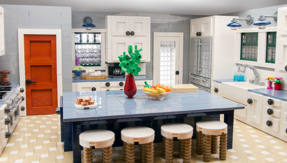 The open kitchen within Allie Lutz's Miniland home.
