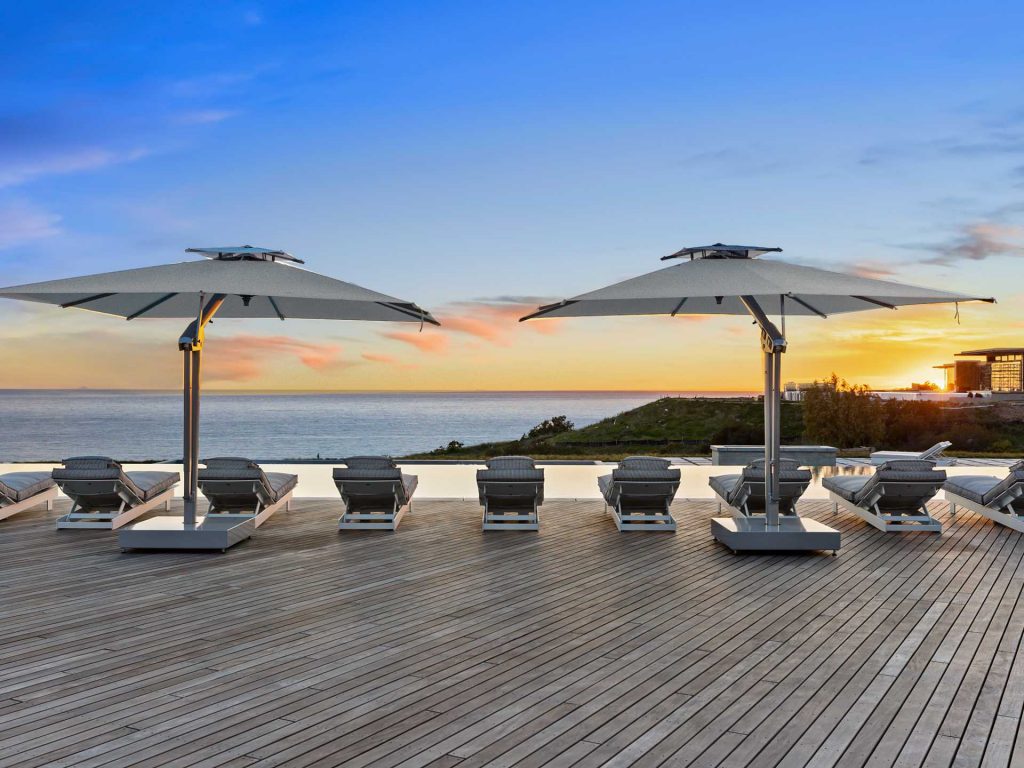Sunrise and sunset views from The Edge's ultra-private back patio.