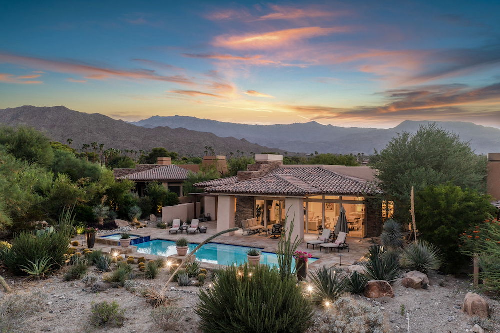 The home and pool of 74004 Desert Bloom Trail.